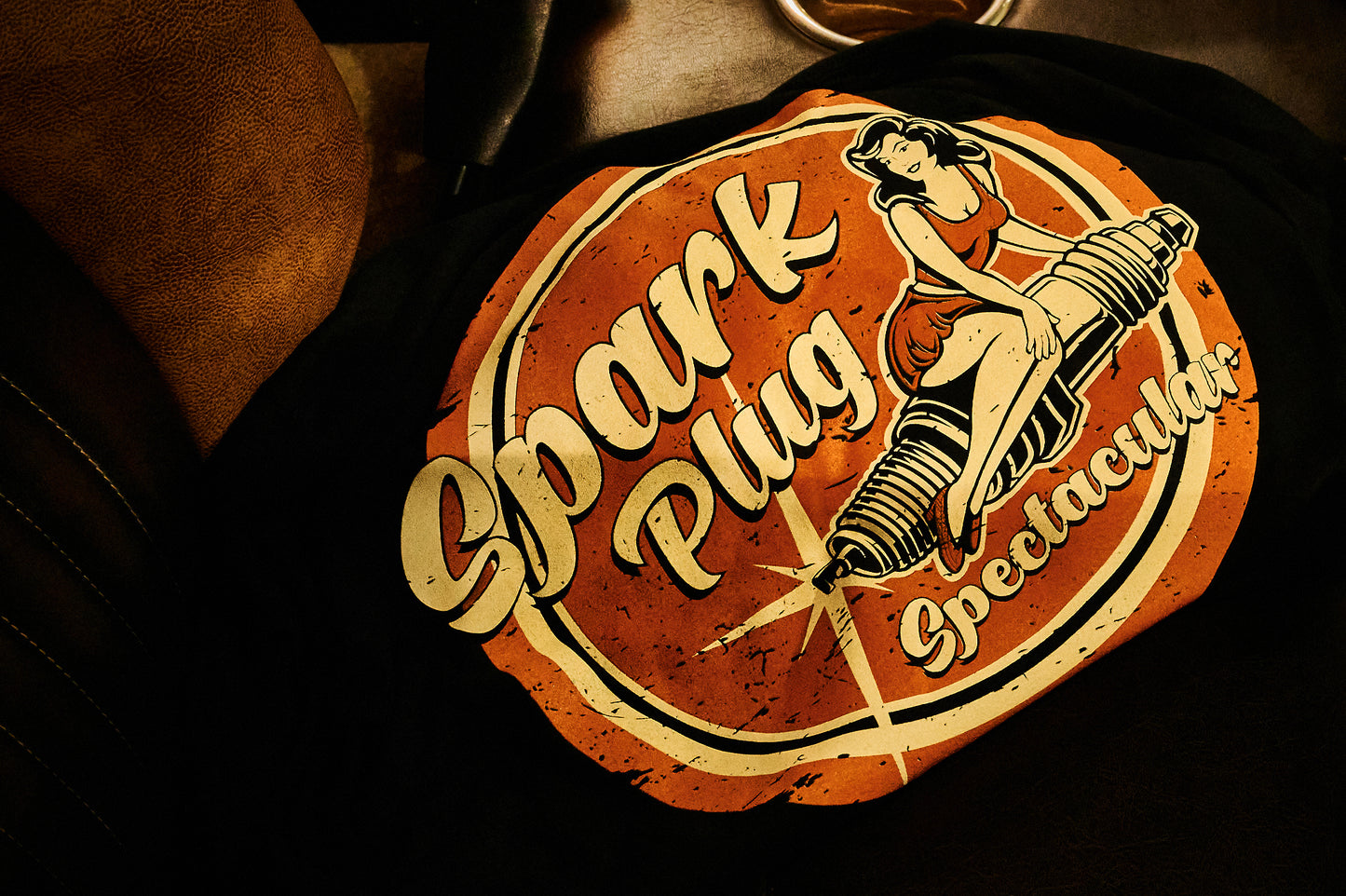 Sparkplug Spectacular Black T-Shirt Size XL & XXL