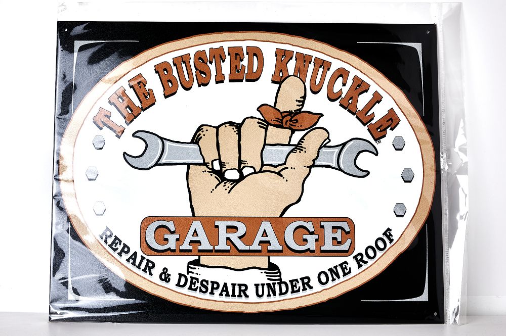 Busted Knuckle Garage Tin Sign