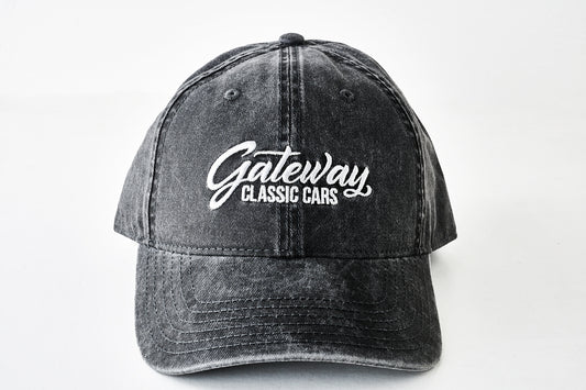 Gateway Classic Cars Logo "Strapback" Weathered Gray Hat Adjustable Size