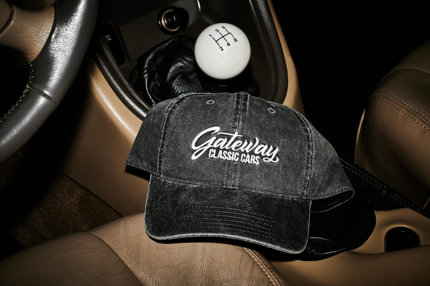 Gateway Classic Cars Logo "Strapback" Weathered Gray Hat Adjustable Size